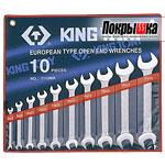 Комплект рожковых ключей 6-28 мм (10 предметов) KING TONY 1110MR (10 предметов)