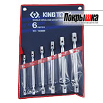 Набор двухсторонних торцевых ключей с шарниром 8-19мм 1A06MR (6 предметов) KING TONY 1A06MR (6 предметов)
