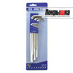 Комплект экстра длинных шестигранников  1,5-10 мм 20209MR (9 предметов) KING TONY 20209MR (9 предметов)