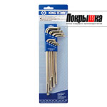 Набор длинных ключей TORX Т10-Т50 с отверстием 20419PR (9 предметов) KING TONY 20419PR (9 предметов)