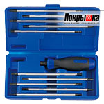 Отвертка со сменными вставками 32518MR01 (11 предметов) KING TONY 32518MR01 (11 предметов)