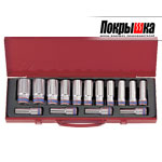 Комплект торцевых головок 1/2' 4215MR (15 предметов) KING TONY 4215MR (15 предметов)