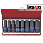 Комплект ударных глубоких торцевых головок 1/2' 4410MP  KING TONY 4410MP (8 предметов)