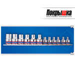 Набор головок Е-стандарта 3/8'+1/2' 7113PR (12 предметов) KING TONY 7113PR (12 предметов)