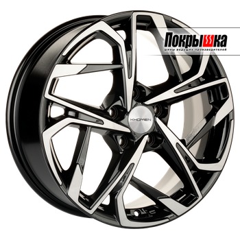Khomen KHW1716 (Black-FP) 7.0J R17 5x110 ET-4 Dia-67.1