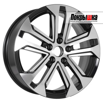 Khomen KHW1803 (Black-FP) 7.0J R18 5x114.3 ET-5 Dia-67.1