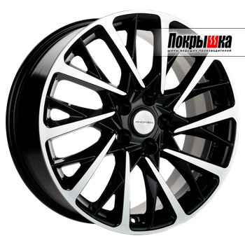 Khomen KHW1804 (Black-FP) 7.5J R18 5x112 ET-39 Dia-66.6