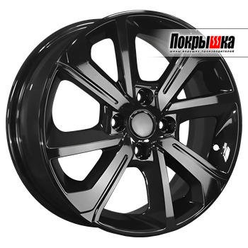 Khomen KHW1501 (Black) 6.0J R15 4x100 ET-4 Dia-60.1