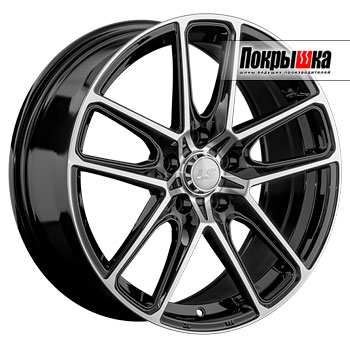 LS Wheels LS-1360 (BKF) 7.5J R17 5x108 ET-33 Dia-65.1