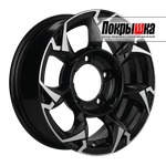 Khomen KHW1505 (Black-FP) 5.5x15 5x139.7 ET 5 DIA 98.5