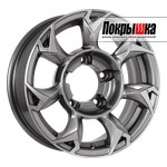 Khomen KHW1505 (Gray-FP) 5.5x15 5x139.7 ET 5 DIA 98.5