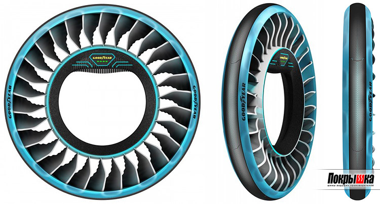 Шина для беспилотных и летающих автомобилей Goodyear Aero Concept