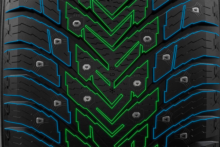 Расположение блоков на финской покрышке