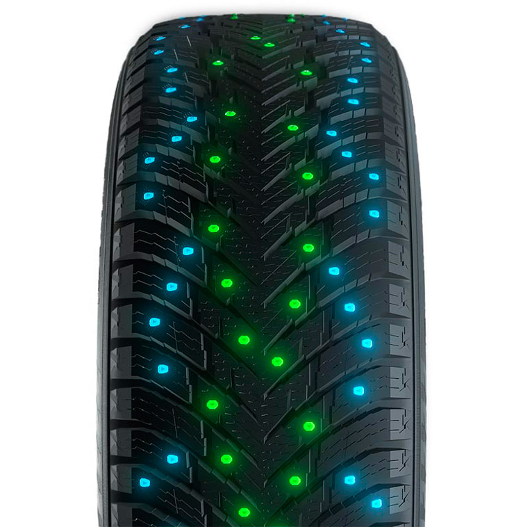 Расположение шипов