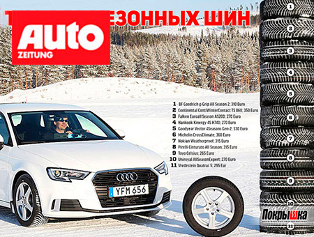 Издание Auto Zeitung протестировало всесезонные шины 205/55 R16